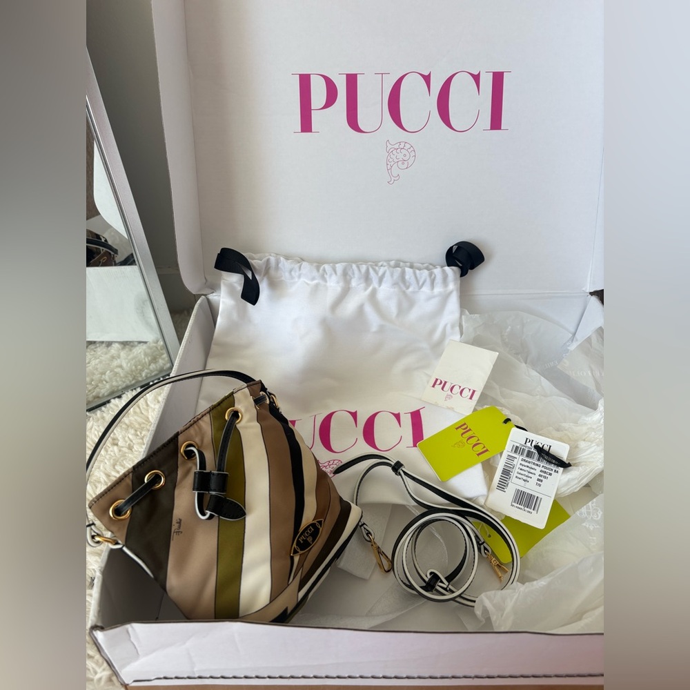 Emilio Pucci Multicolor Striped Crossbody Bag